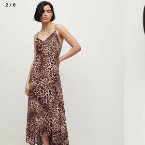 Essie Evita Leopard Maxi Slip Dress